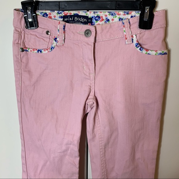 Mini Boden Denim Cuffed Crop Jeans - Picture 2 of 14